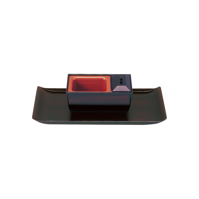 焼香盆やすらぎセット5.0寸 木目色 小