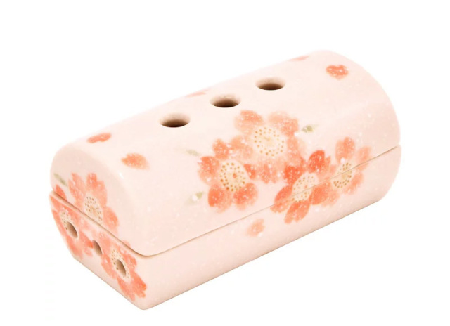 美濃焼筒香彩器 筒型香炉 さくら