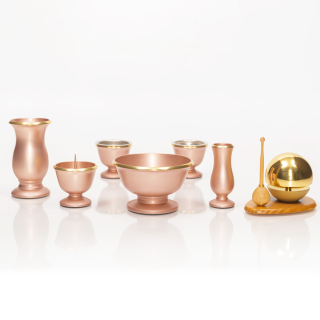 銅器 太陽 ピンク 6点セット+たまゆらリン