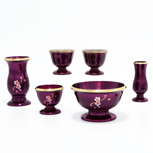 銅器 フルール ディープパープル 桜蒔絵