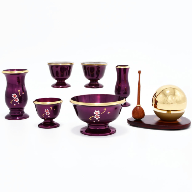 銅器 フルール ディープパープル 桜蒔絵