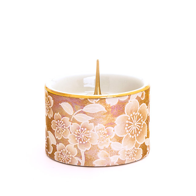 ゆい花 シャンパンゴールド 丸型香炉 5点セット