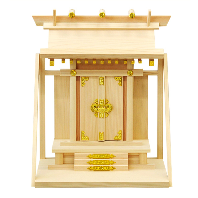 神棚 東濃桧 壁掛け一社造り 開運 棚板付き