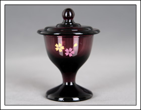 ガラス ワイン桜 茶器（茶湯器）