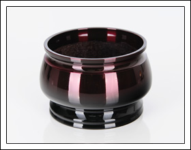 銅器 青葉型 ワインボカシ 香炉（丸香炉）