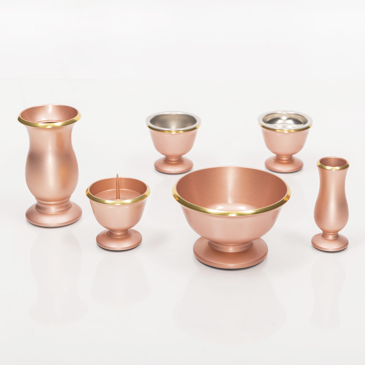 銅器 太陽 ピンク 6点セット