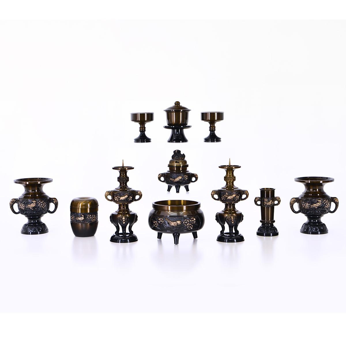 花鳥 コハクぼかし 11具足 3.0寸・3.5寸