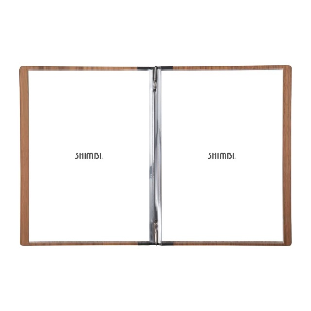 1900-K】木製メニューブック（A4/4ページ/メニューピン）