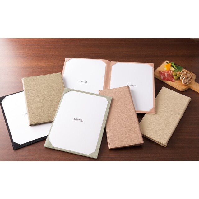 TAU-101】洋風メニューブック（A4 /2ページ/コーナーポケット仕様）