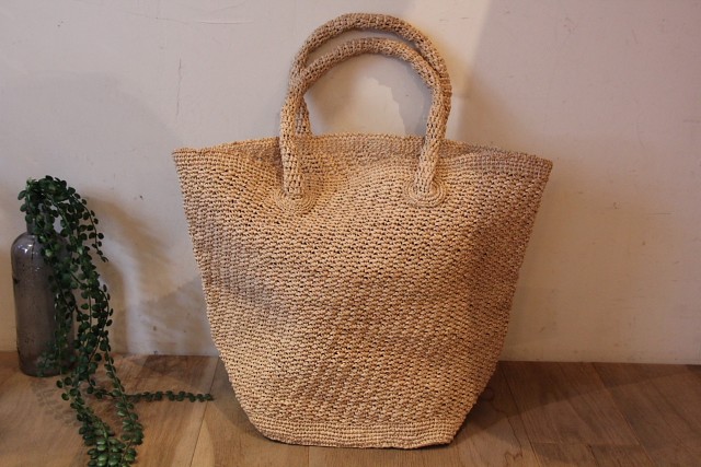ラフィアトートバッグ　アフガン編