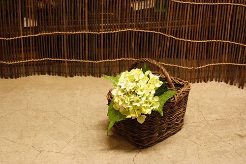 土籐　手付きミニバスケット角