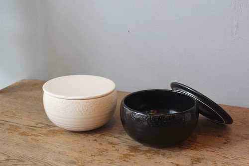 万古焼1杯分の陶器のおひつ