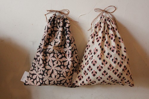 かごバッグのインバッグに！menuiオリジナルのシンプル巾着