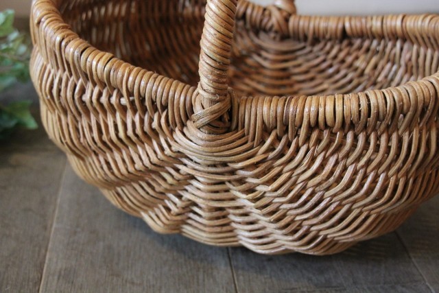 ラタン　ビーンズバスケット