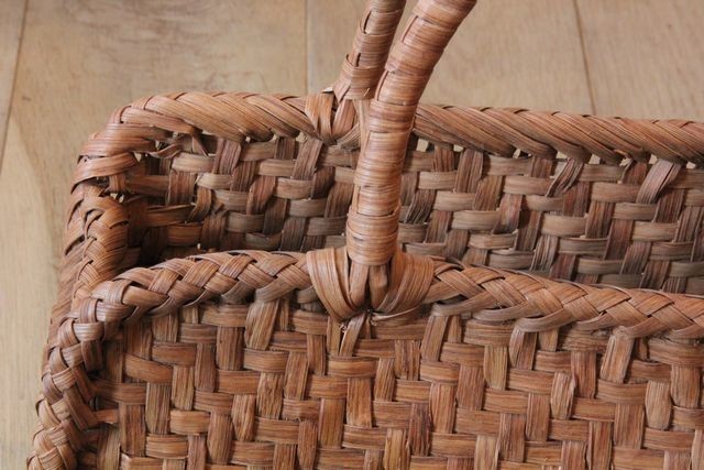 山ぶどう　ボストン型かごバッグ