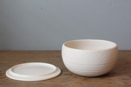 万古焼1杯分の陶器のおひつ