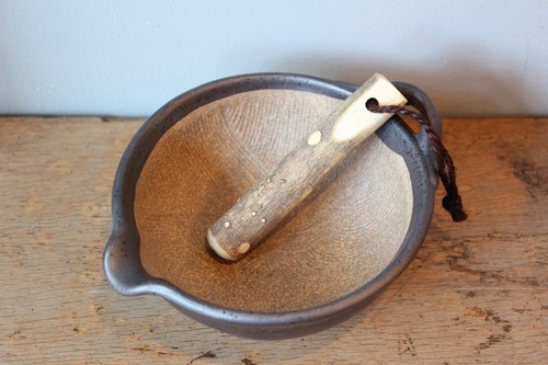 国産万古焼のミニ片口すり鉢