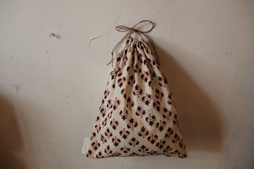 かごバッグのインバッグに！menuiオリジナルのシンプル巾着