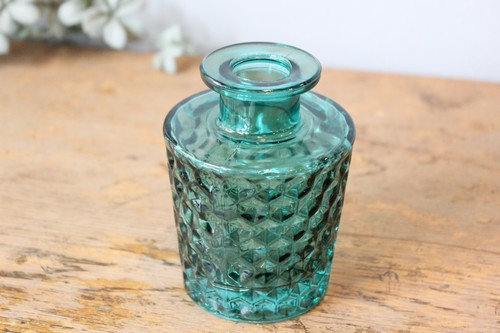 ガラスのミニフラワーベースグリーン