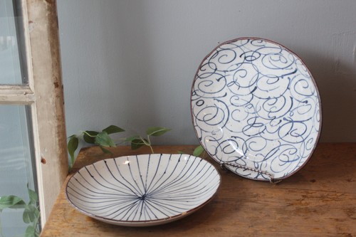 岐阜県美濃焼染付8寸深皿