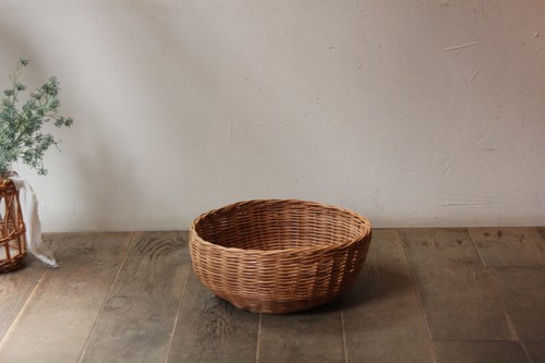 籐のかごラタン丸トレーバスケット