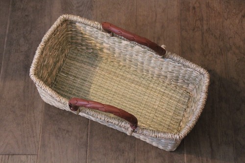 シーグラス横長かごバッグ