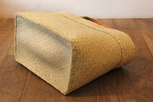 フルナレザーハンドルかごバッグ