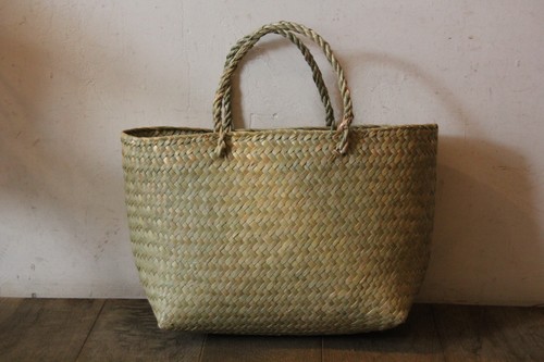 シーグラスレクタングルかごバッグ