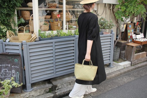 シーグラスレクタングルかごバッグ