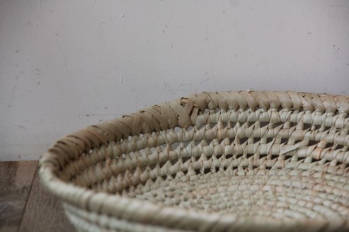 水草の透かしサークルトレーかご