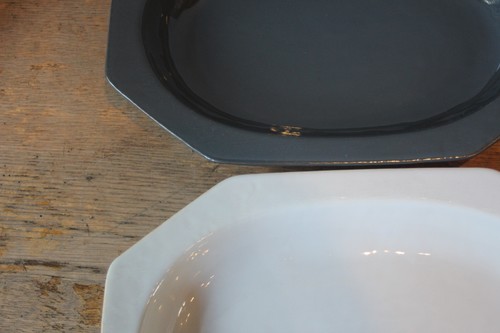 国産瀬戸焼のオクタングルグレープレート