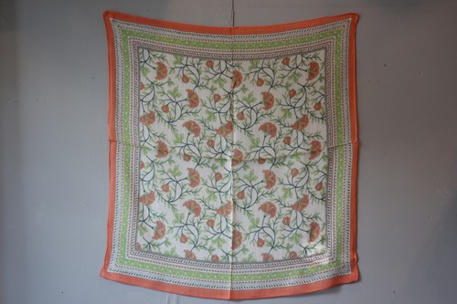 シルク混パネルスカーフ