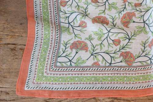 シルク混パネルスカーフ