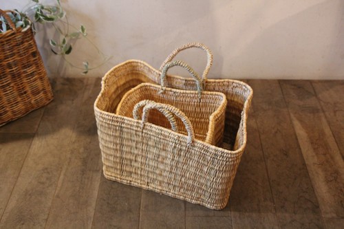 ストローかごバッグ