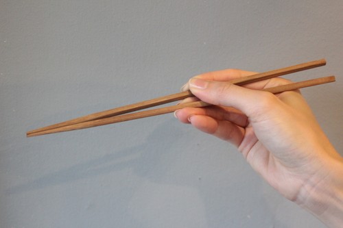 竹の燻し先細角箸23.5cm