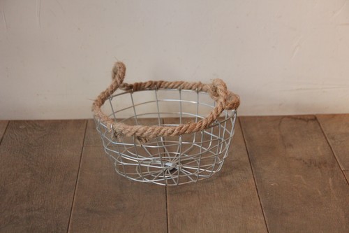 ロープハンドルワイヤーバスケット