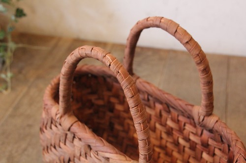 やまぶどうの削あじろ編みかごバッグ