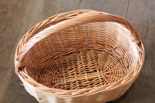 柳のサイドワンハンドルバスケット