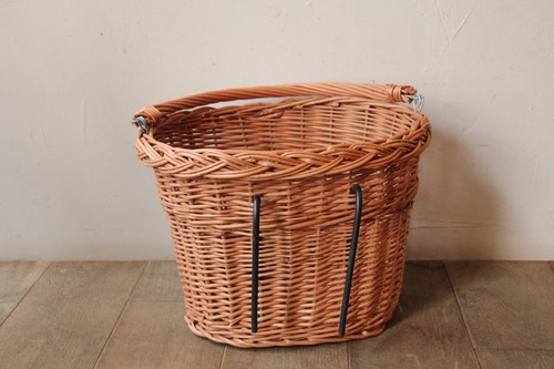 ポーランド製柳バイシクルバスケット自転車かご