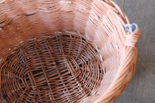 ポーランド製柳バイシクルバスケット自転車かご