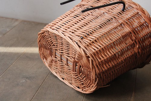 ポーランド製柳バイシクルバスケット自転車かご