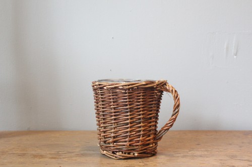 柳×ガラスのカップ型フラワーベース