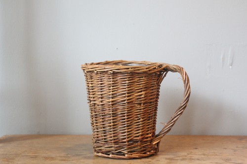 柳×ガラスのカップ型フラワーベース