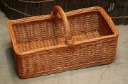 ラタン細長1本手付きバスケット