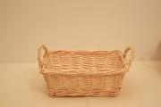 小さめサイズのかご【柳　手付バスケット　角型S】　《1259》