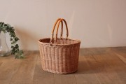 ラタン　楕円MERRY HANDLE BASKET