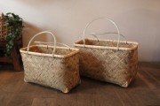 竹あじろ手付きカゴバッグ