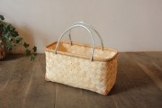 ナチュラルな竹かご【竹　かごバッグ　未晒し】浴衣や着物にも！　《2885》