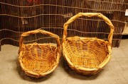 花かごに！【紅籐 手付きバスケット】《0340》