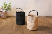 【アバカ ワンハンドルシリンダーバッグ】小ぶりなかごバッグ《3811》